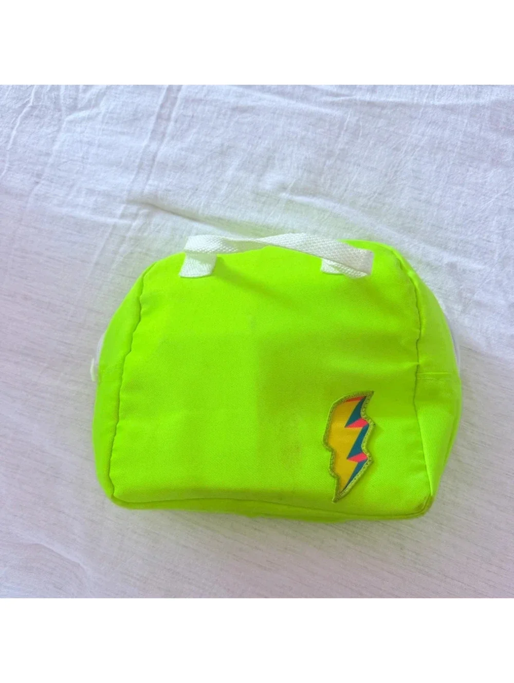 Highlighter yellow insulated snack lunch bag
